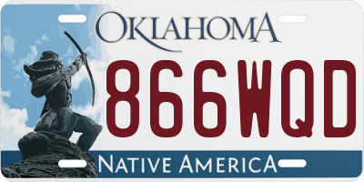 OK license plate 866WQD