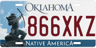 OK license plate 866XKZ