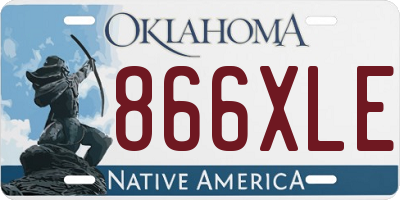 OK license plate 866XLE