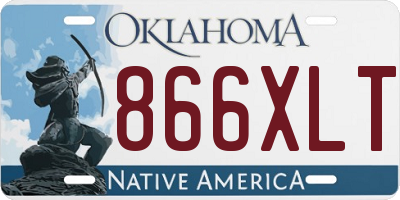 OK license plate 866XLT