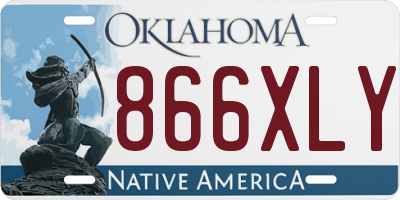 OK license plate 866XLY