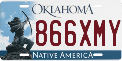 OK license plate 866XMY