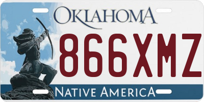 OK license plate 866XMZ