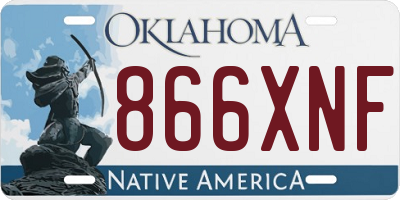 OK license plate 866XNF