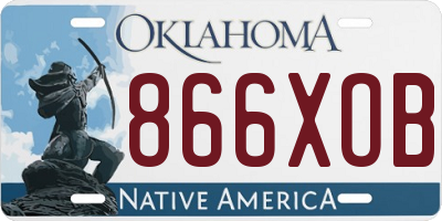 OK license plate 866XOB