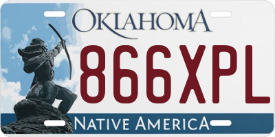 OK license plate 866XPL