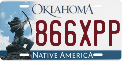 OK license plate 866XPP