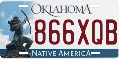 OK license plate 866XQB