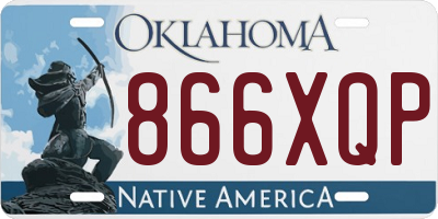 OK license plate 866XQP