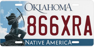 OK license plate 866XRA
