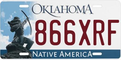 OK license plate 866XRF