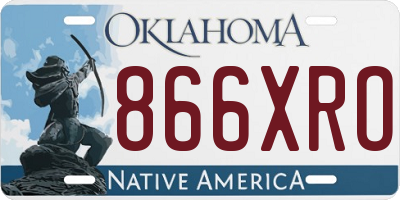 OK license plate 866XRO
