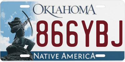 OK license plate 866YBJ