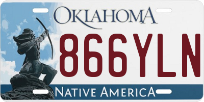 OK license plate 866YLN
