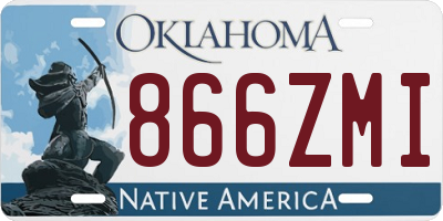 OK license plate 866ZMI