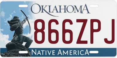 OK license plate 866ZPJ