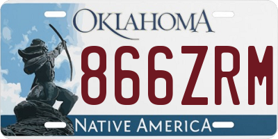 OK license plate 866ZRM