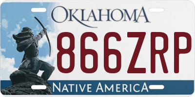 OK license plate 866ZRP