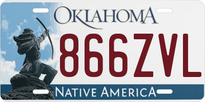 OK license plate 866ZVL