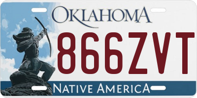 OK license plate 866ZVT