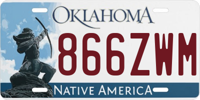 OK license plate 866ZWM