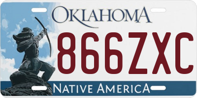 OK license plate 866ZXC