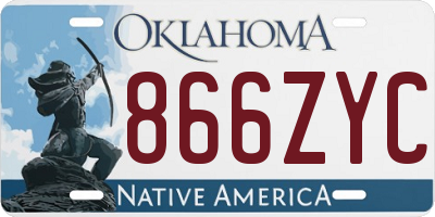 OK license plate 866ZYC