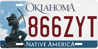 OK license plate 866ZYT