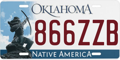 OK license plate 866ZZB