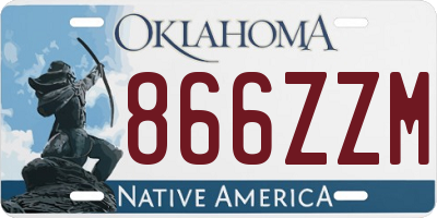 OK license plate 866ZZM
