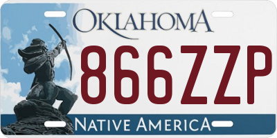 OK license plate 866ZZP