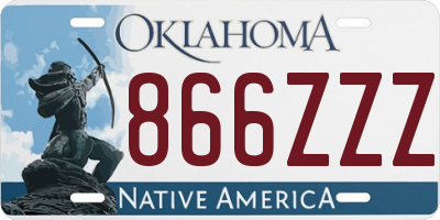 OK license plate 866ZZZ