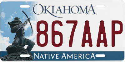 OK license plate 867AAP