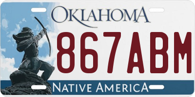OK license plate 867ABM