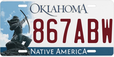 OK license plate 867ABW