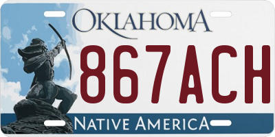 OK license plate 867ACH