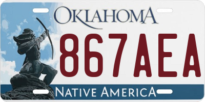 OK license plate 867AEA