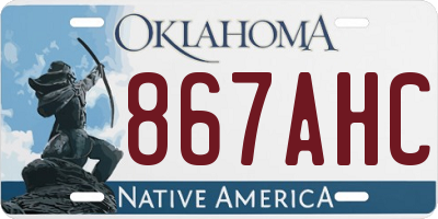OK license plate 867AHC