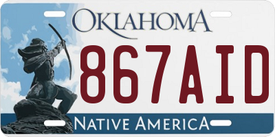 OK license plate 867AID