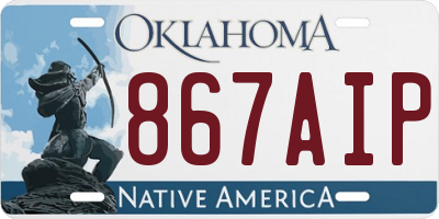 OK license plate 867AIP