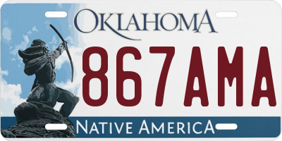 OK license plate 867AMA