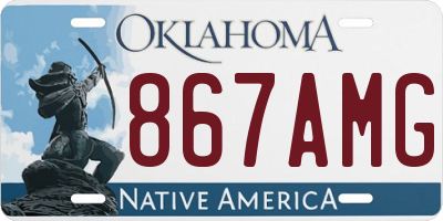 OK license plate 867AMG