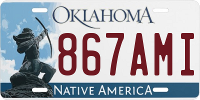 OK license plate 867AMI