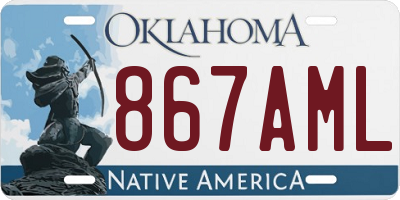 OK license plate 867AML