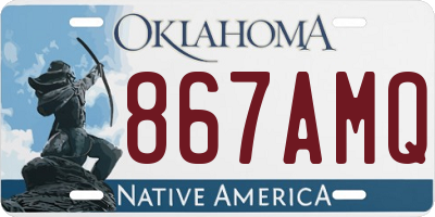 OK license plate 867AMQ