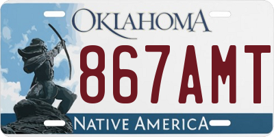 OK license plate 867AMT
