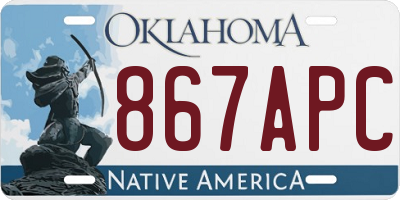 OK license plate 867APC
