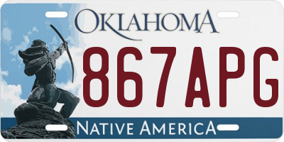 OK license plate 867APG