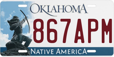 OK license plate 867APM