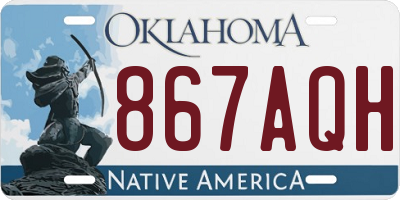 OK license plate 867AQH